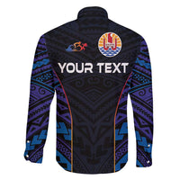 Personalised Tahiti Triathlon Polynesian Pattern Family Matching Short Sleeve Bodycon Dress and Hawaiian Shirt