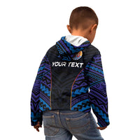 Personalised Tahiti Triathlon Polynesian Pattern Kid Hoodie