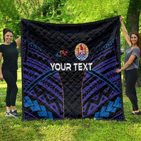 Personalised Tahiti Triathlon Polynesian Pattern Quilt