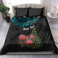 Personalized New Zealand Christmas Bedding Set Maori Santa Pikorua and Pohutukawa Meri Kirihimete LT03 - Polynesian Pride