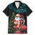 Personalized New Zealand Christmas Family Matching Long Sleeve Bodycon Dress and Hawaiian Shirt Maori Santa Pikorua and Pohutukawa Meri Kirihimete LT03 Dad's Shirt - Short Sleeve Black - Polynesian Pride