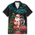 Personalized New Zealand Christmas Family Matching Mermaid Dress and Hawaiian Shirt Maori Santa Pikorua and Pohutukawa Meri Kirihimete LT03 Dad's Shirt - Short Sleeve Black - Polynesian Pride