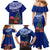 Personalized New Zealand Christmas Family Matching Mermaid Dress and Hawaiian Shirt Maori Santa Pikorua and Pohutukawa Meri Kirihimete Blue LT03 - Polynesian Pride