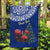 Personalized New Zealand Christmas Garden Flag Maori Santa Pikorua and Pohutukawa Meri Kirihimete Blue LT03 Garden Flag Blue - Polynesian Pride