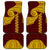 Tonga High School Car Mats Traditional Ngatu and Polynesian Pattern LT03 Yellow - Polynesian Pride