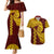 Tonga High School Couples Matching Mermaid Dress and Hawaiian Shirt Traditional Ngatu and Polynesian Pattern LT03 Yellow - Polynesian Pride