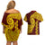 Tonga High School Couples Matching Off Shoulder Short Dress and Hawaiian Shirt Traditional Ngatu and Polynesian Pattern LT03 - Polynesian Pride