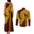 Tonga High School Couples Matching Tank Maxi Dress and Long Sleeve Button Shirt Traditional Ngatu and Polynesian Pattern LT03 - Polynesian Pride