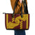 Tonga High School Leather Tote Bag Traditional Ngatu and Polynesian Pattern LT03 - Polynesian Pride