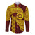 Tonga High School Long Sleeve Button Shirt Traditional Ngatu and Polynesian Pattern LT03 Unisex Yellow - Polynesian Pride