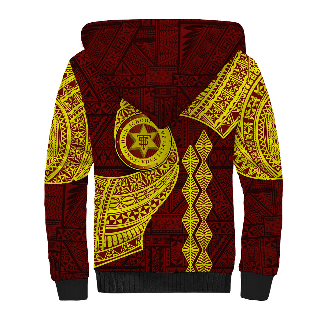 Tonga High School Sherpa Hoodie Traditional Ngatu and Polynesian Pattern LT03 - Polynesian Pride