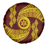 Tonga High School Spare Tire Cover Traditional Ngatu and Polynesian Pattern LT03 - Polynesian Pride