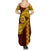 Tonga High School Summer Maxi Dress Traditional Ngatu and Polynesian Pattern LT03 - Polynesian Pride