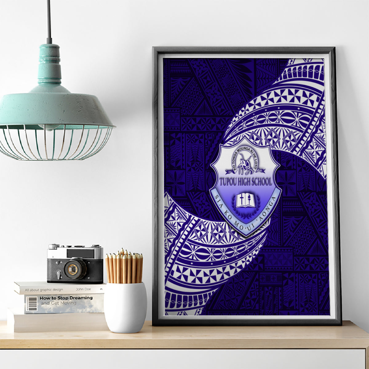 Tonga Tupou High School Canvas Wall Art Traditional Ngatu and Polynesian Pattern LT03 - Polynesian Pride