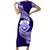 Tonga Tupou High School Family Matching Short Sleeve Bodycon Dress and Hawaiian Shirt Traditional Ngatu and Polynesian Pattern LT03 Mom's Dress Blue - Polynesian Pride