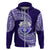 Tonga Tupou High School Hoodie Traditional Ngatu and Polynesian Pattern LT03 Zip Hoodie Blue - Polynesian Pride