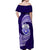 Tonga Tupou High School Off Shoulder Maxi Dress Traditional Ngatu and Polynesian Pattern LT03 - Polynesian Pride