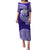 Tonga Tupou High School Puletasi Traditional Ngatu and Polynesian Pattern LT03 Long Dress Blue - Polynesian Pride