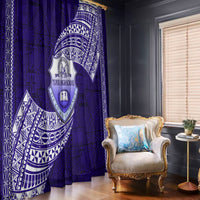 Tonga Tupou High School Window Curtain Traditional Ngatu and Polynesian Pattern LT03 - Polynesian Pride