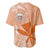 Kanaka Maoli Tropical Flowers with Kakau Tribal Baseball Jersey Peach Fuzz Color LT03 - Polynesian Pride