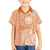 Kanaka Maoli Tropical Flowers with Kakau Tribal Family Matching Puletasi Dress and Hawaiian Shirt Peach Fuzz Color LT03 Son's Shirt Peach Fuzz - Polynesian Pride