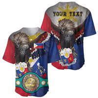 Custom Philippines World Champion Boxing Baseball Jersey Eagle-Grunge Design - Polynesian Pride