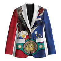 Custom Philippines World Champion Boxing Blazer Eagle-Grunge Design - Polynesian Pride
