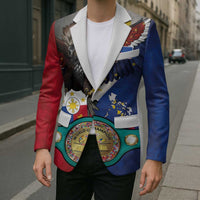 Custom Philippines World Champion Boxing Blazer Eagle-Grunge Design - Polynesian Pride