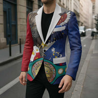 Custom Philippines World Champion Boxing Blazer Eagle-Grunge Design - Polynesian Pride