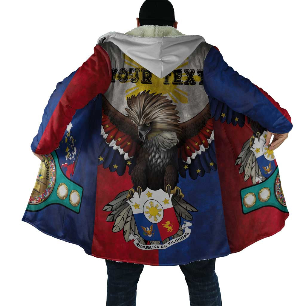 Custom Philippines World Champion Boxing Cloak Eagle-Grunge Design - Polynesian Pride