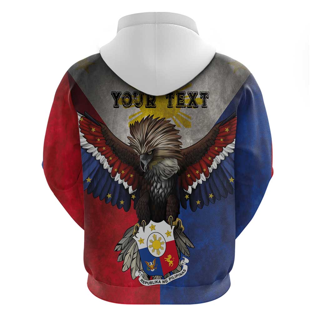 Custom Philippines World Champion Boxing Hoodie Eagle-Grunge Design - Polynesian Pride