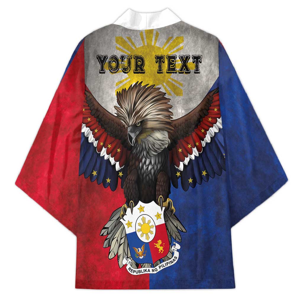 Custom Philippines World Champion Boxing Kimono Eagle-Grunge Design - Polynesian Pride