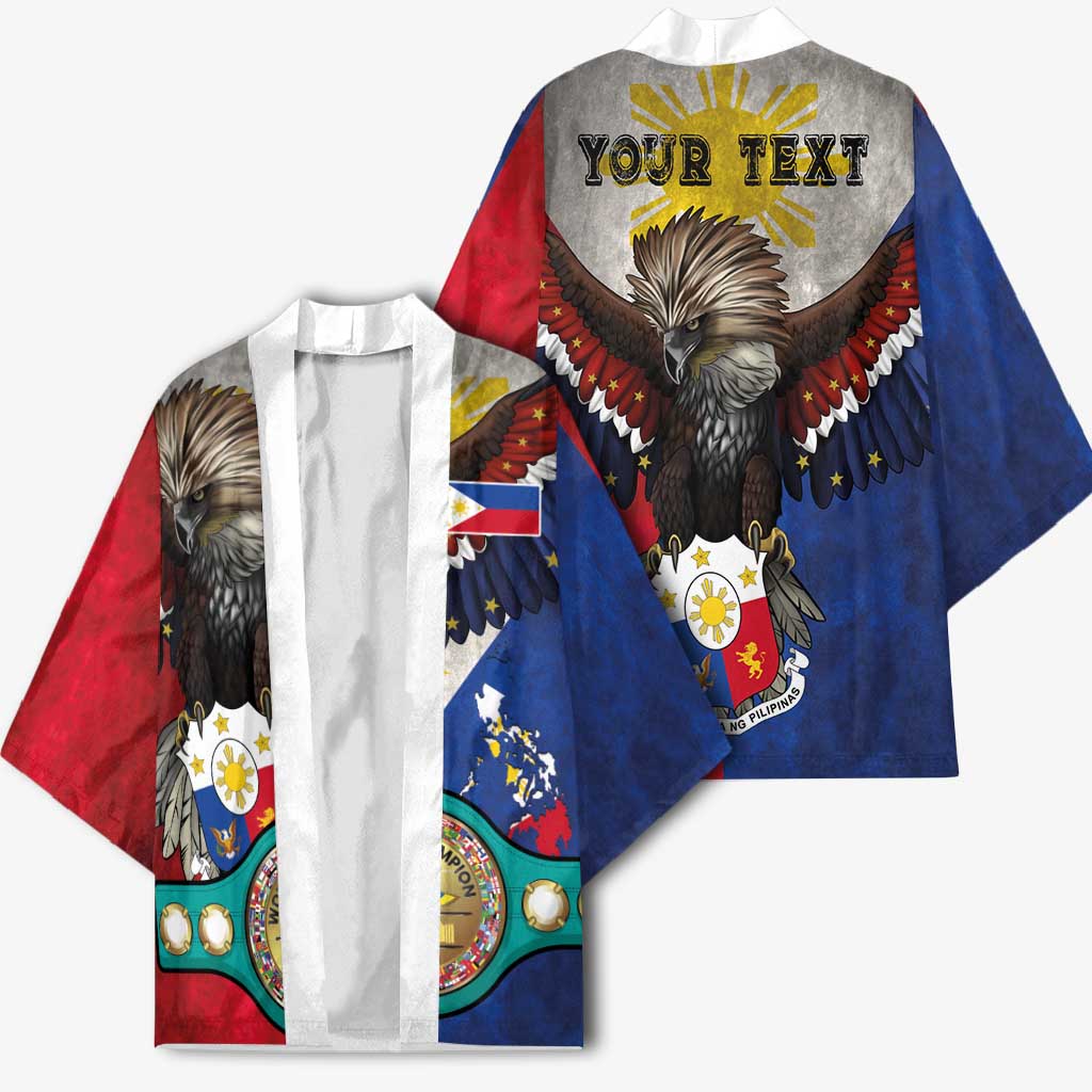 Custom Philippines World Champion Boxing Kimono Eagle-Grunge Design - Polynesian Pride
