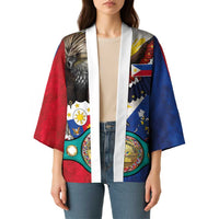 Custom Philippines World Champion Boxing Kimono Eagle-Grunge Design - Polynesian Pride