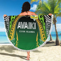 Cook Islands Rugby League Beach Blanket Avaiki Tatau Tribal Motifs Black Color - Polynesian Pride