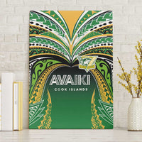 Cook Islands Rugby League Canvas Wall Art Avaiki Tatau Tribal Motifs Black Color - Polynesian Pride