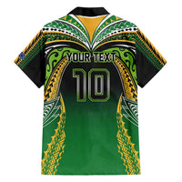 Custom Cook Islands Rugby League Family Matching Long Sleeve Bodycon Dress and Hawaiian Shirt Avaiki Tatau Tribal Motifs Black Color - Polynesian Pride