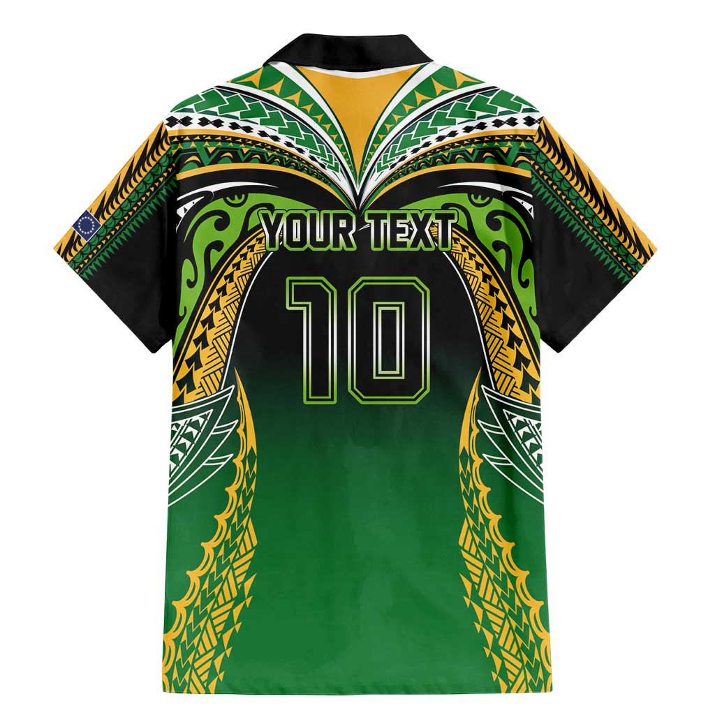 Custom Cook Islands Rugby League Family Matching Mermaid Dress and Hawaiian Shirt Avaiki Tatau Tribal Motifs Black Color - Polynesian Pride