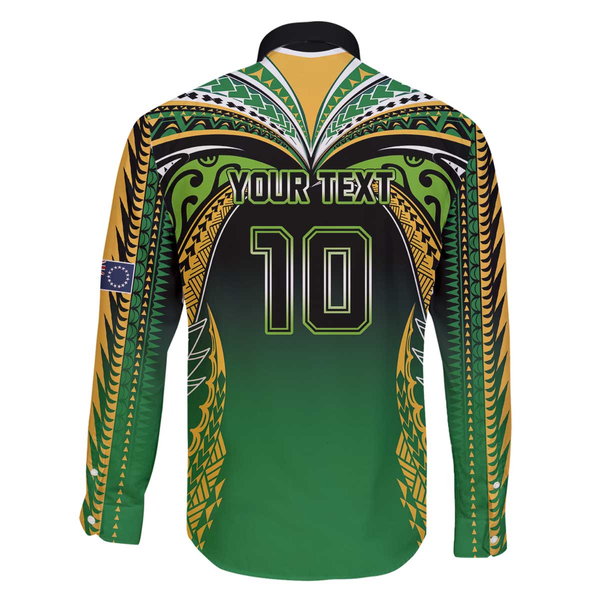 Custom Cook Islands Rugby League Family Matching Off The Shoulder Long Sleeve Dress and Hawaiian Shirt Avaiki Tatau Tribal Motifs Black Color - Polynesian Pride