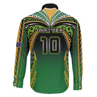 Custom Cook Islands Rugby League Family Matching Short Sleeve Bodycon Dress and Hawaiian Shirt Avaiki Tatau Tribal Motifs Black Color - Polynesian Pride