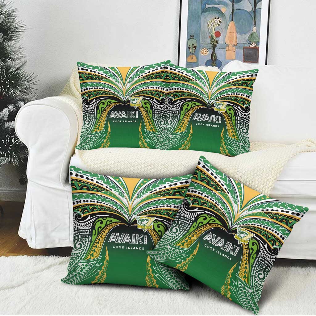 Cook Islands Rugby League Pillow Cover Avaiki Tatau Tribal Motifs Black Color - Polynesian Pride