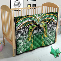 Cook Islands Rugby League Quilt Avaiki Tatau Tribal Motifs Black Color - Polynesian Pride