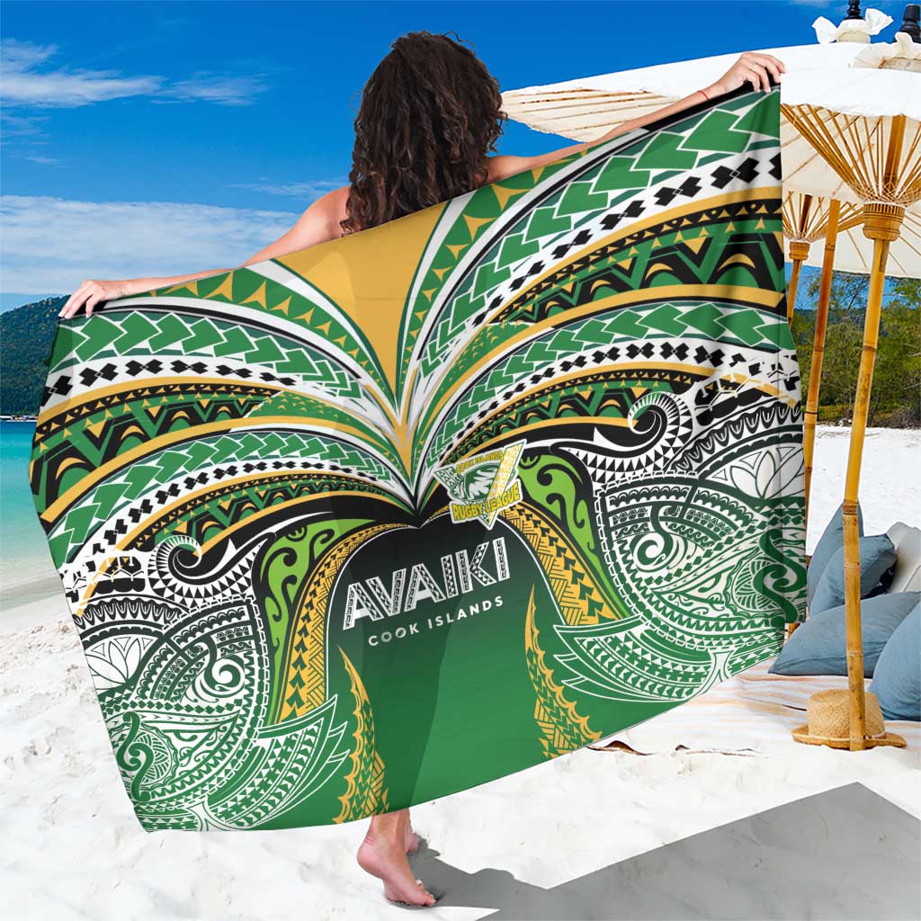 Cook Islands Rugby League Sarong Avaiki Tatau Tribal Motifs Black Color - Polynesian Pride