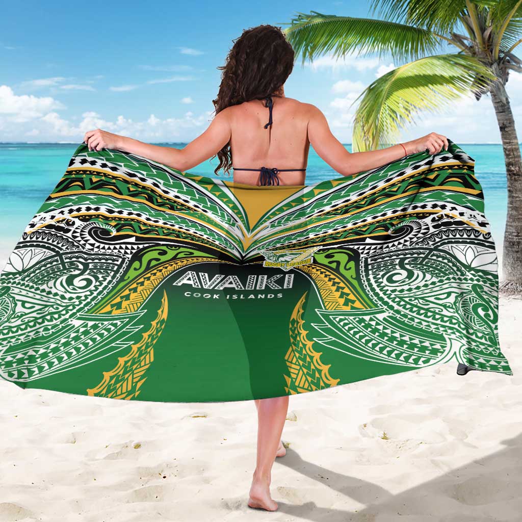 Cook Islands Rugby League Sarong Avaiki Tatau Tribal Motifs Black Color - Polynesian Pride