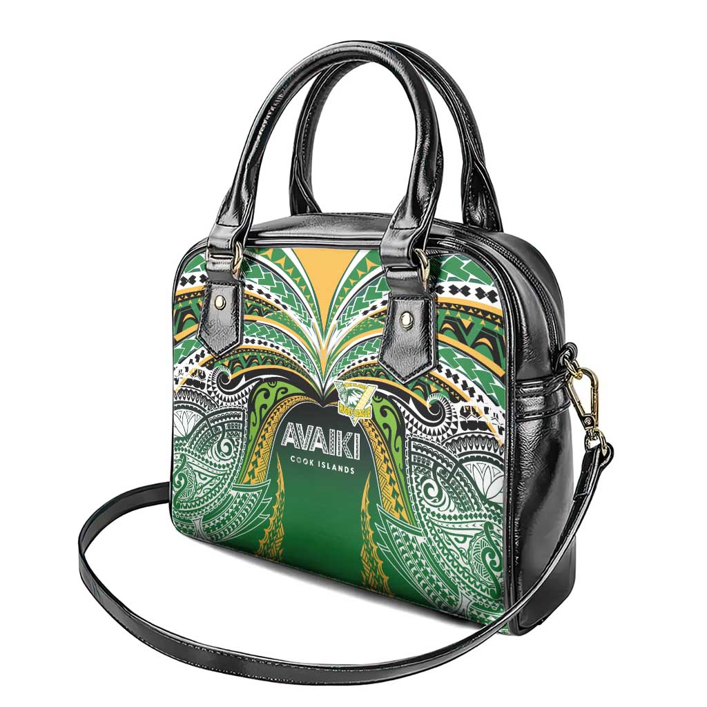 Cook Islands Rugby League Shoulder Handbag Avaiki Tatau Tribal Motifs Black Color - Polynesian Pride