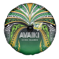 Cook Islands Rugby League Spare Tire Cover Avaiki Tatau Tribal Motifs Black Color - Polynesian Pride