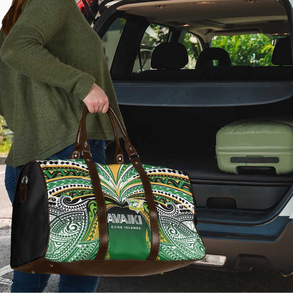 Cook Islands Rugby League Travel Bag Avaiki Tatau Tribal Motifs Black Color - Polynesian Pride