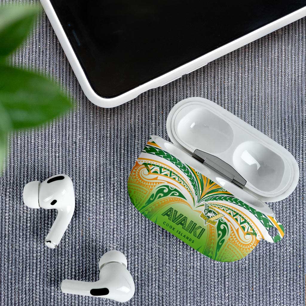 Cook Islands Rugby League AirPods Case Avaiki Tatau Tribal Motifs White Color - Polynesian Pride