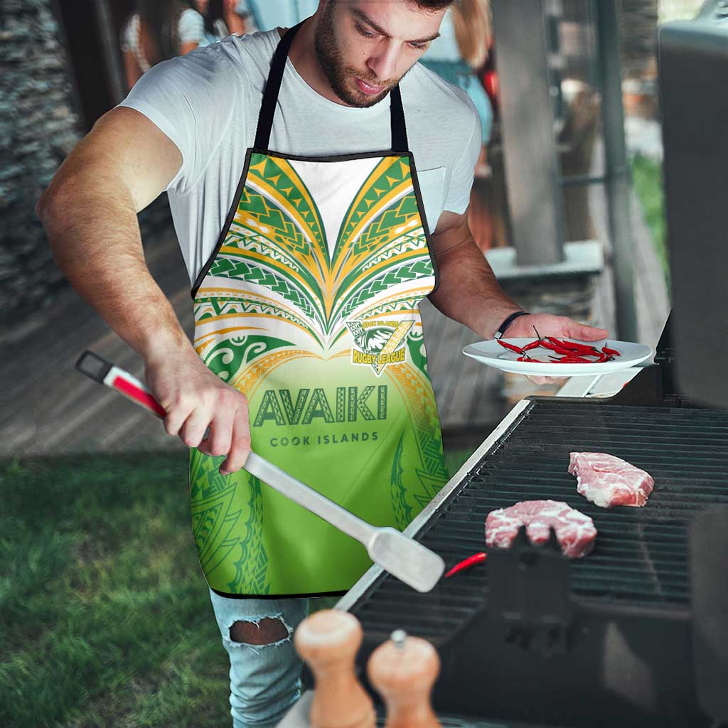 Cook Islands Rugby League Apron Avaiki Tatau Tribal Motifs White Color - Polynesian Pride