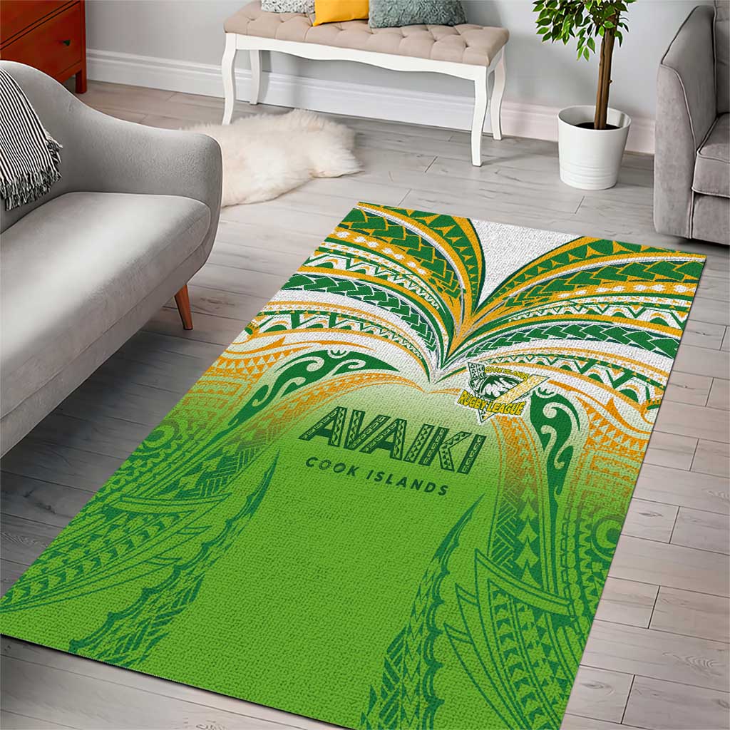 Cook Islands Rugby League Area Rug Avaiki Tatau Tribal Motifs White Color - Polynesian Pride